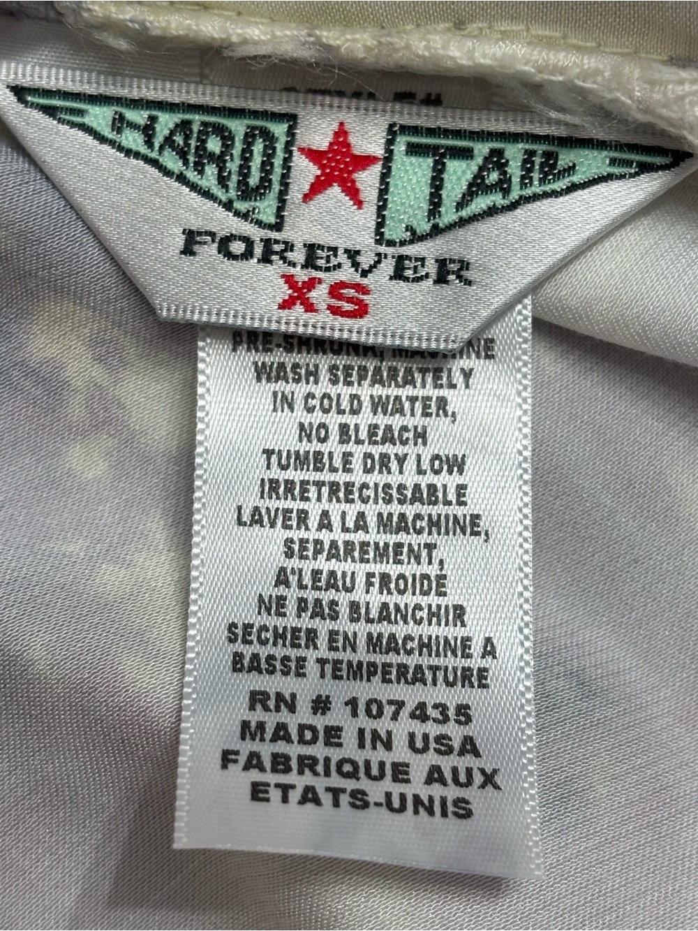 Hard Tail Satin Tie-Dye High-Low Tank Top — White & Lavender - Picture 4 of 6